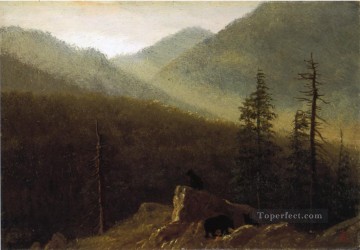 Wilderness Oil Painting - Bears in the Wilderness Albert Bierstadt